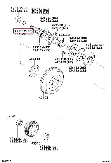 Toyota 90520-T0033 Locking Ring, fuel pump 90520T0033