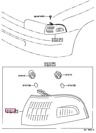 8161112540 Toyota Position lamp right