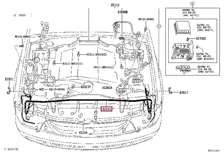 821116A024 Toyota WIRE, ENGINE ROOM