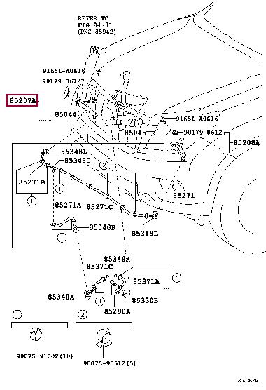 8520760100 Toyota Headlamp washer nozzle