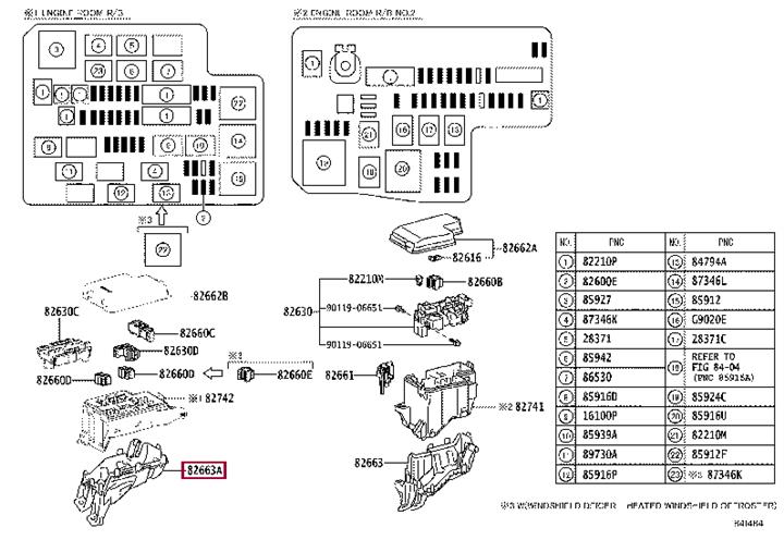 8266342110 Toyota Fuse box cover
