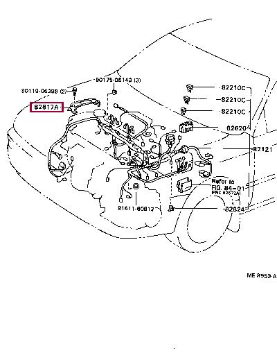 Toyota 82817-1A070 PROTECTOR WIRING HA 828171A070