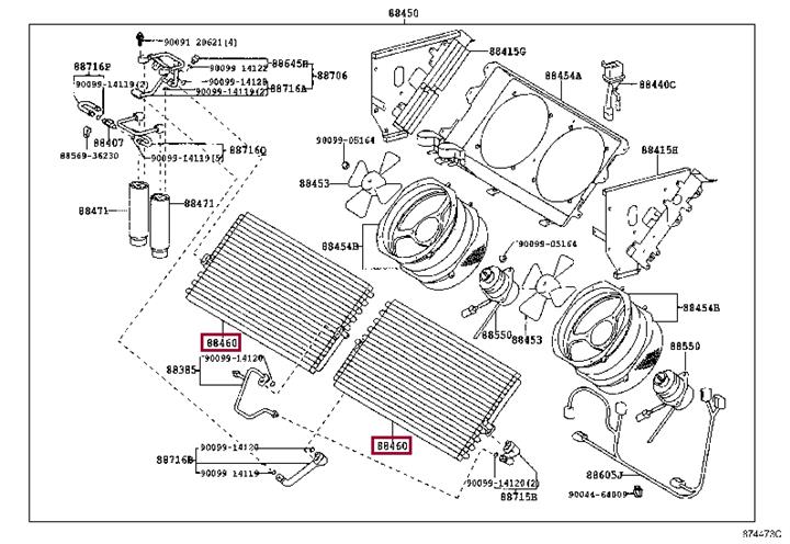 8834036070 Toyota AC Condenser