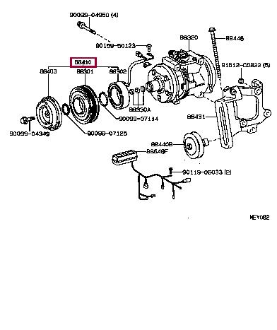 Toyota 88410-35250 CLUTCH ASSY, MAGNET 8841035250 8841035250 Toyota CLUTCH ASSY, MAGNET