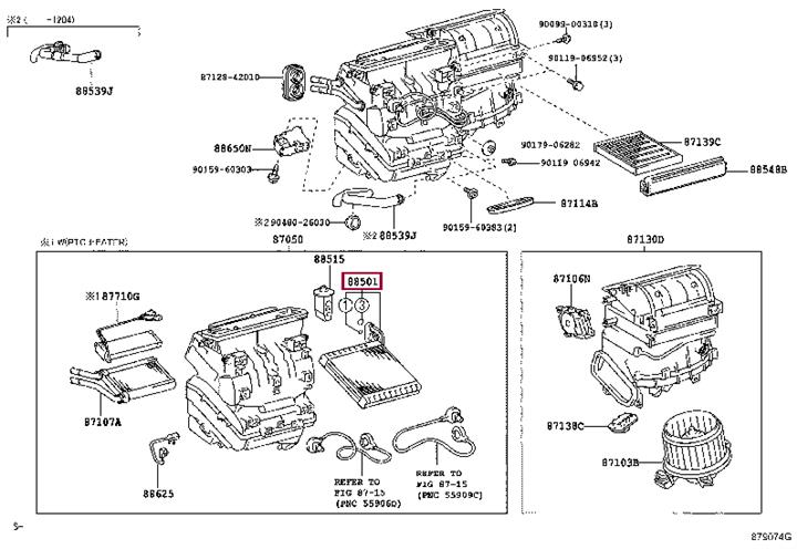 Toyota 88501-26211 Evaporator sub-assy, cooler, no.1 8850126211