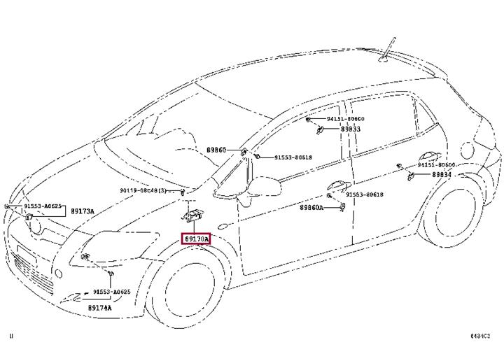 891700W330 Toyota Airbag control unit