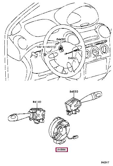 Toyota 84306-52050 Steering column plume 8430652050 8430652050 Toyota Steering column plume