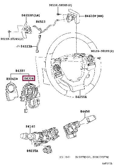 8430853010 Toyota Steering column plume