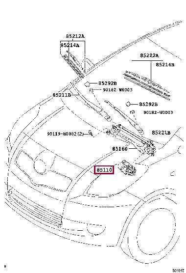 Toyota 85110-0D080 WISCHERMOTOR 851100D080