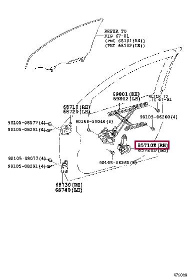 8571058010 Toyota Window motor