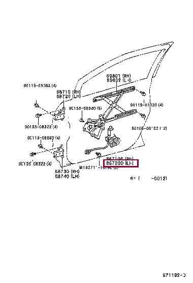 8572048021 Toyota Window motor