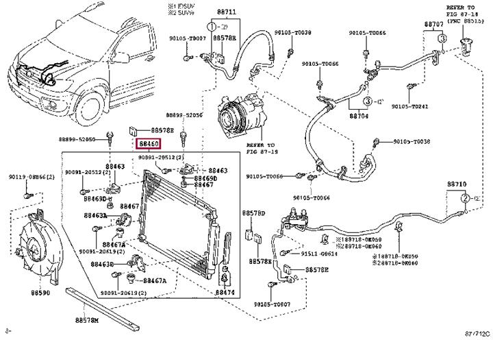 884600K480 Toyota AC Condenser