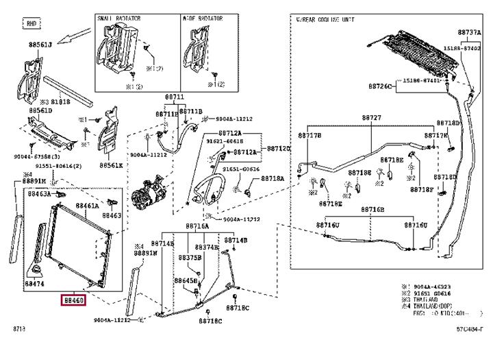 88460BZ150 Toyota AC Condenser