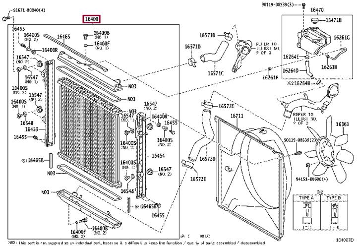 Toyota 16400-51041 Radiator 1640051041