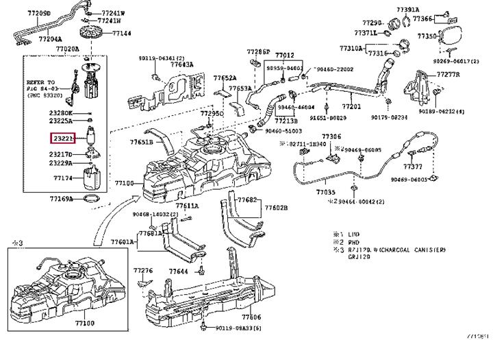 Toyota 23221-75020 Fuel pump 2322175020 2322175020 Toyota Fuel pump