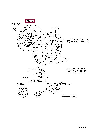 Toyota 31250-60230 Clutch disc 3125060230