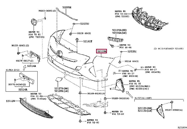 5211947964 Toyota Front bumper