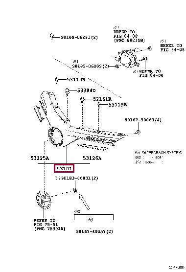 5310142410 Toyota Grille radiator