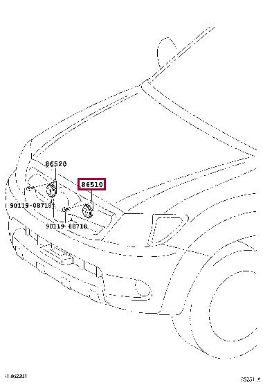 865100K010 Toyota Sound signal