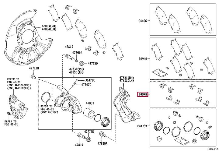 Toyota 04948-33060 FITTING KIT DISC BR 0494833060 0494833060 Toyota FITTING KIT DISC BR