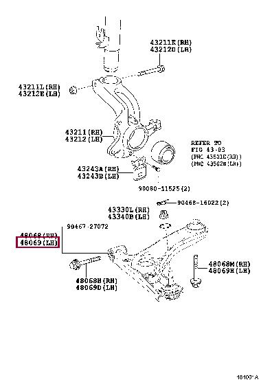 Toyota 48069-0H021 Auto part 480690H021 480690H021 Toyota Auto part