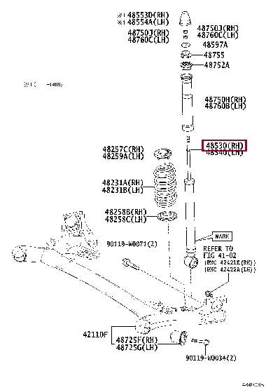 Toyota 48530-0H070 Shock absorber assy 485300H070 485300H070 Toyota Shock absorber assy