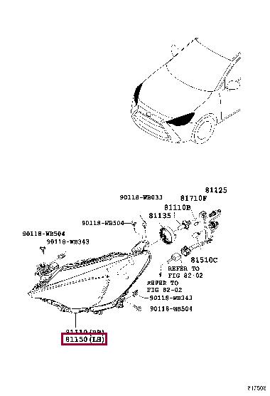 81170WB001 Toyota Headlamp