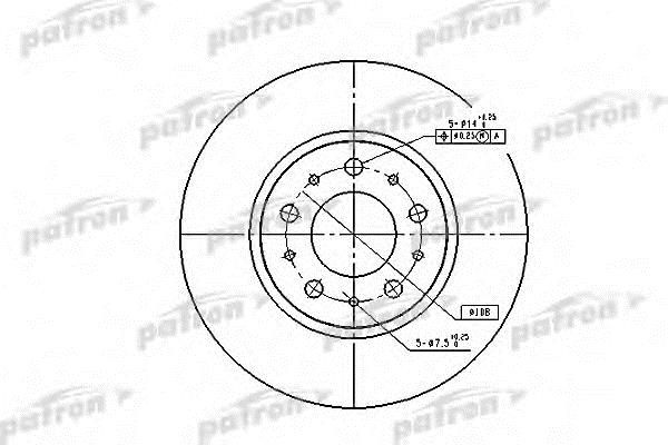 Patron PBD1697 Front brake disc ventilated PBD1697