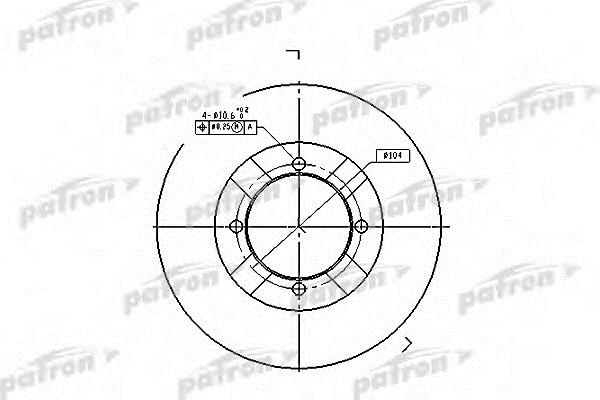 Patron PBD3095 Front brake disc ventilated PBD3095