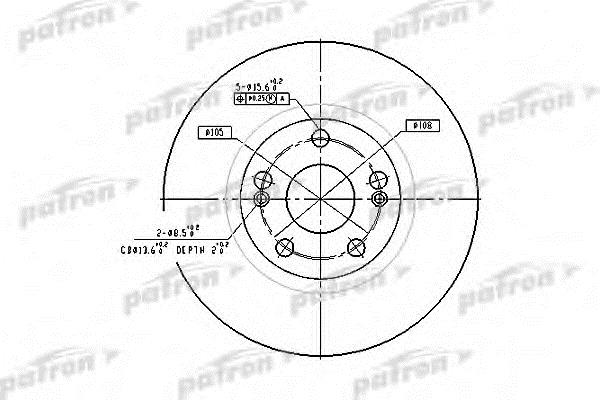 Patron PBD4109 Front brake disc ventilated PBD4109