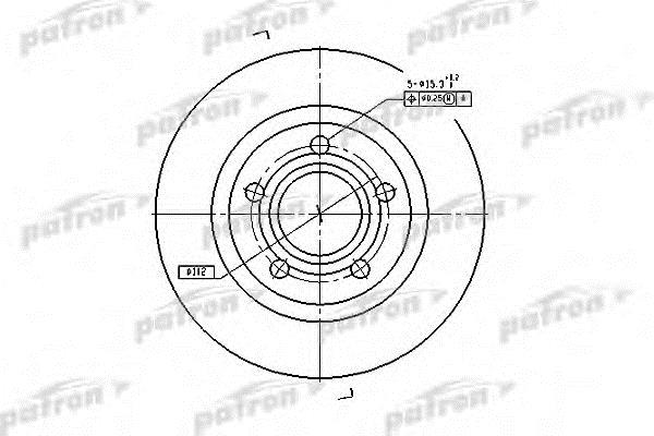 Patron PBD4239 Rear ventilated brake disc PBD4239