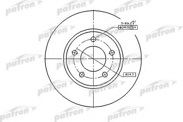 Patron PBD53002 Front brake disc ventilated PBD53002