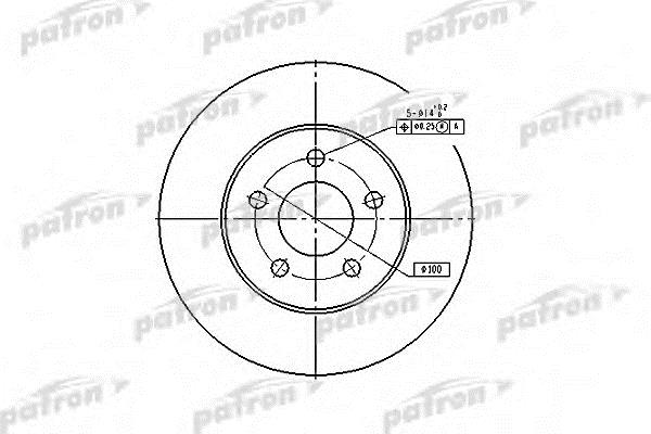 Patron PBD5371 Front brake disc ventilated PBD5371