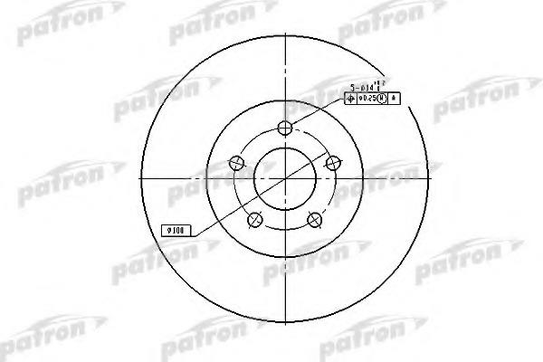Patron PBD5381 Front brake disc ventilated PBD5381