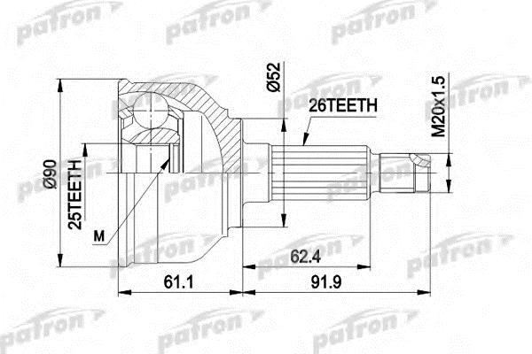 Patron PCV1042 CV joint PCV1042