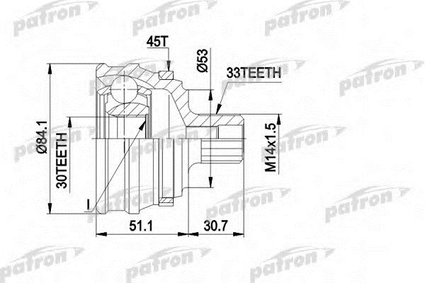 Patron PCV1122 CV joint PCV1122