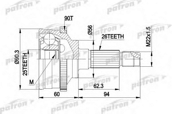 Patron PCV1278 CV joint PCV1278