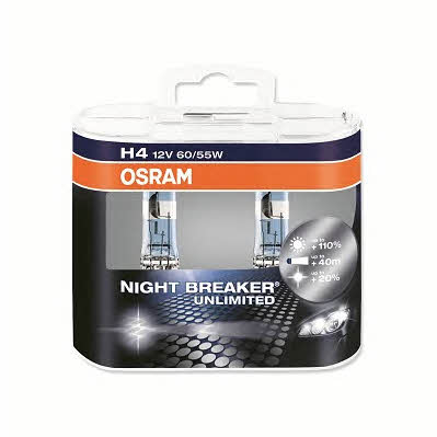 Osram 64193NBU-HCB Halogen lamp Osram Night Breaker Unlimited +110% 12V H4 60/55W +110% 64193NBUHCB