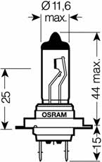 Halogen lamp Osram Night Breaker Unlimited +110% 12V H7 55W +110% Osram 64210NBU-HCB