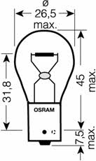 Osram 7507-02B Glow bulb yellow PY21W 12V 21W 750702B