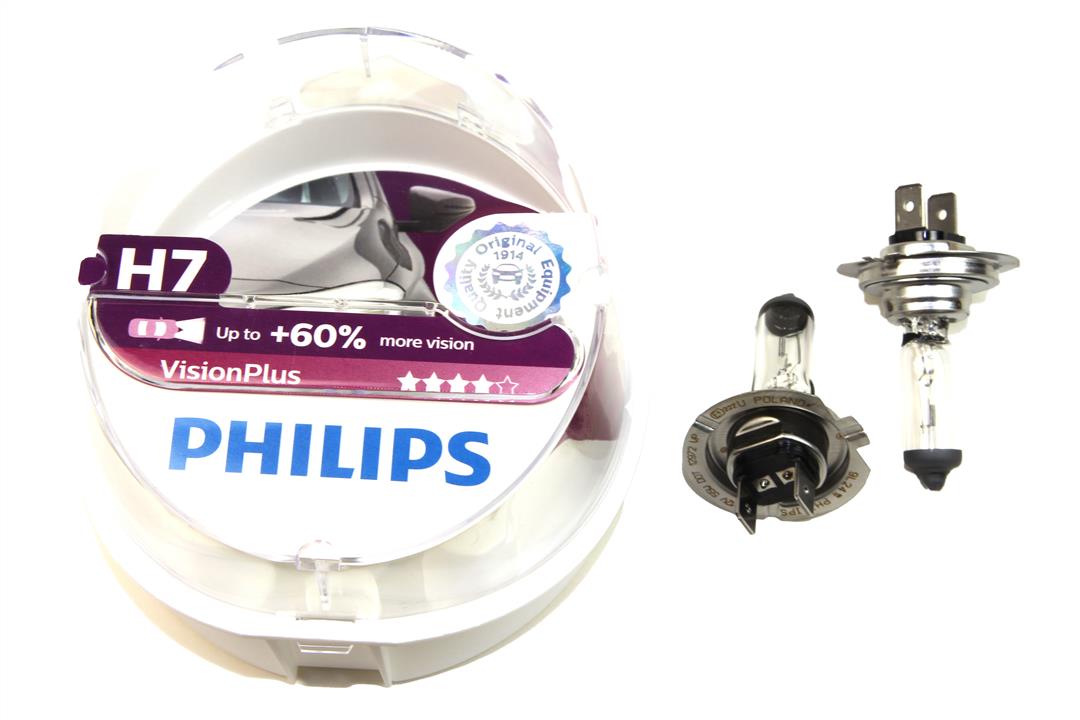 Halogen lamp Philips Visionplus +60% 12V H7 55W +60% Philips 12972VPS2