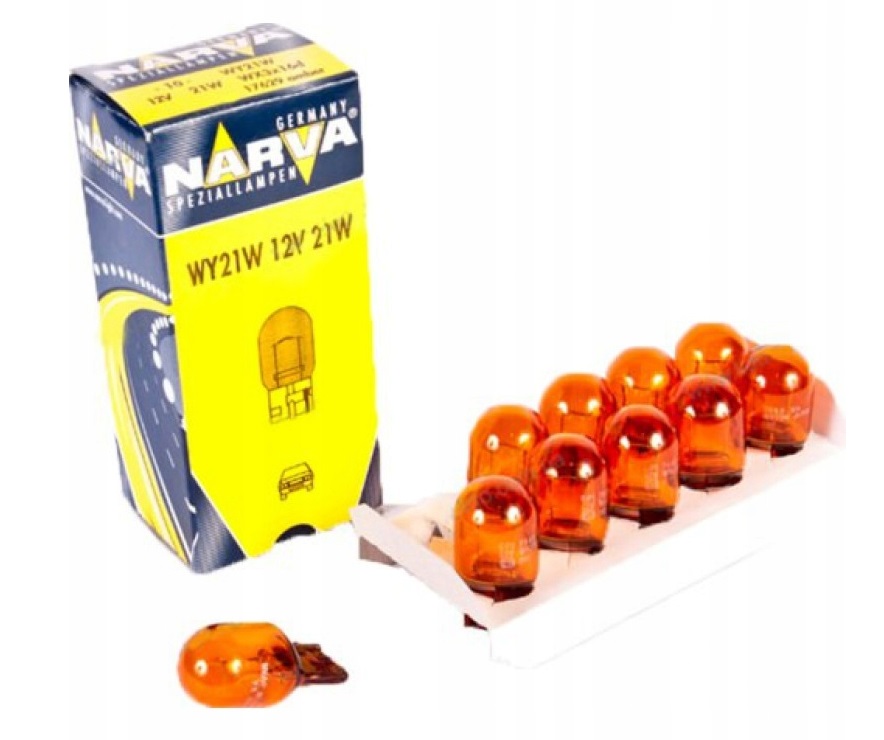 Glow bulb yellow WY21W 12V 21W Narva 176293000