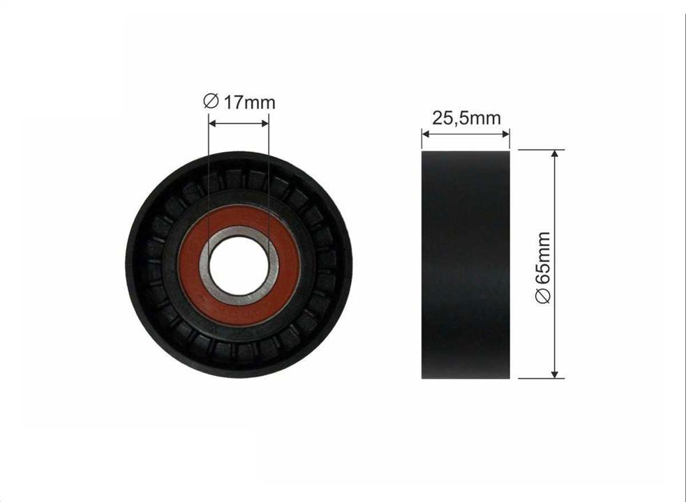 Caffaro 05-00 V-ribbed belt tensioner (drive) roller 0500
