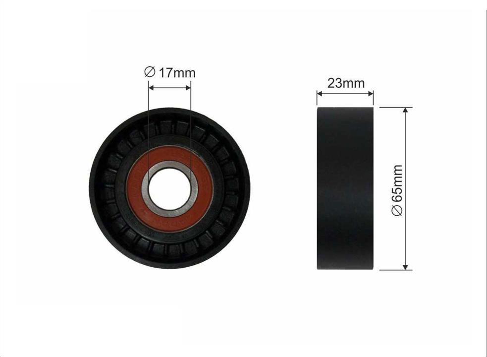 Caffaro 08-00 V-ribbed belt tensioner (drive) roller 0800