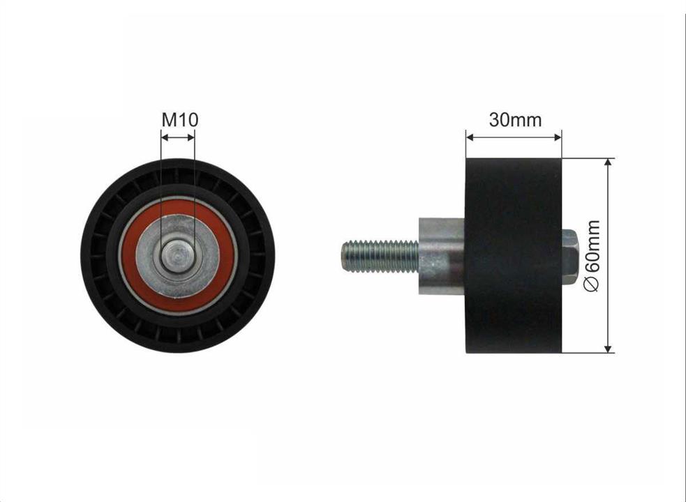 Caffaro 127-10 Tensioner pulley, timing belt 12710