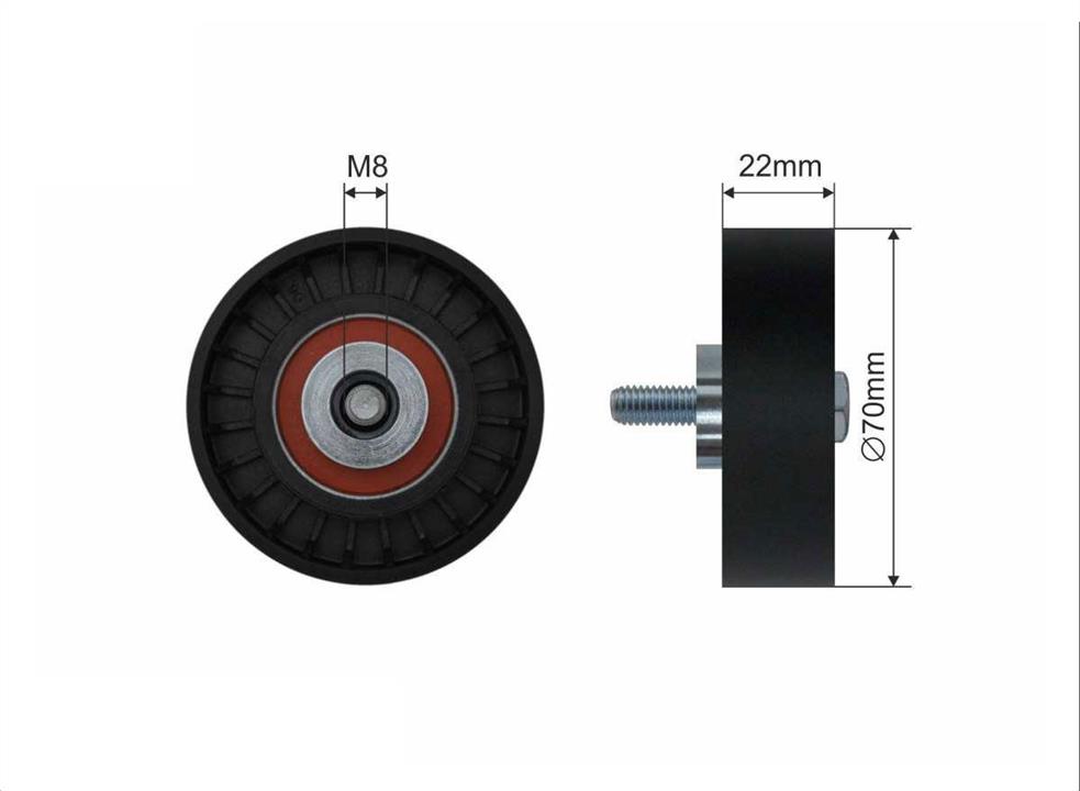 Caffaro 135-77 Bypass roller 13577