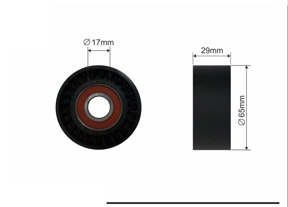 Caffaro 13-94 V-ribbed belt tensioner (drive) roller 1394