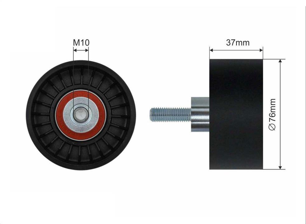 Caffaro 148-86 Bypass roller 14886