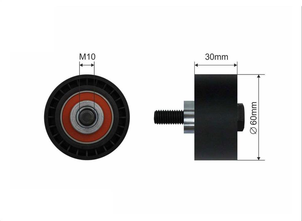 Caffaro 210-37 Tensioner pulley, timing belt 21037