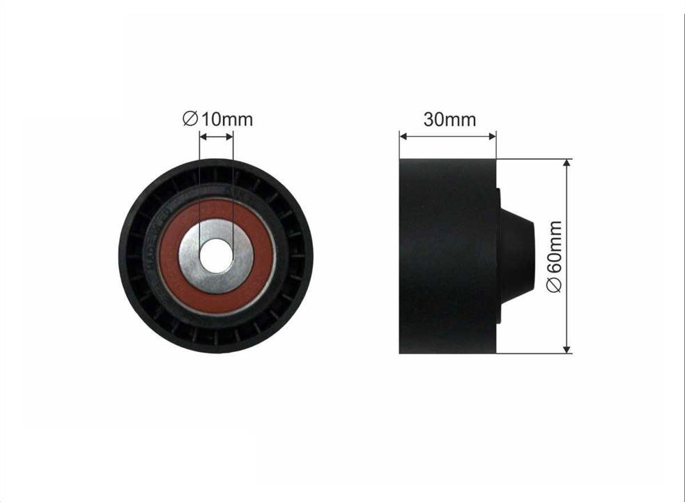Caffaro 23-99 V-ribbed belt tensioner (drive) roller 2399